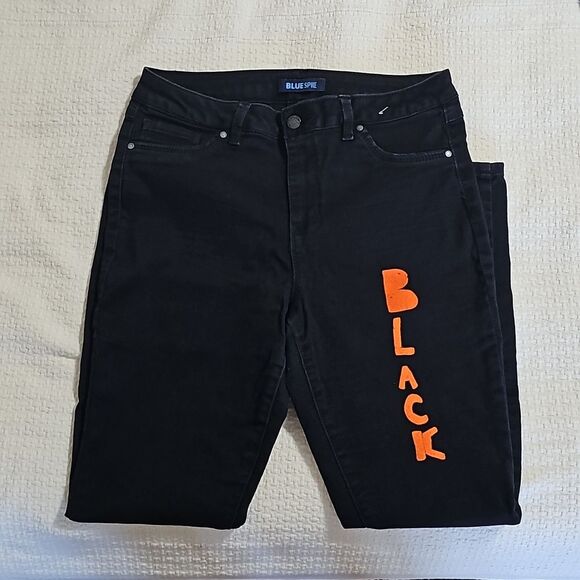 Blue Spice Custom Girls Jeans, Black, Size 13 - Picture 2 of 3